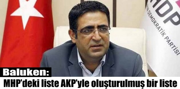Baluken: MHP’deki liste AKP’yle oluşturulmuş bir liste