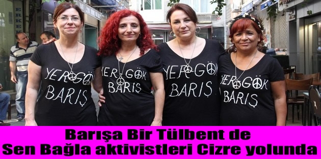 Barışa Bir Tülbent de Sen Bağla aktivistleri Cizre yolunda