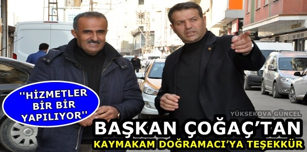 Başkan Çoğaç’tan Kaymakam Doğramacı’ya Teşekkür