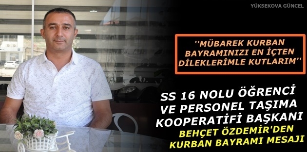 Başkan Özdemir'den Kurban Bayramı Mesajı