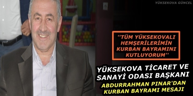 Başkan Pınar'dan Kurban Bayramı Mesajı