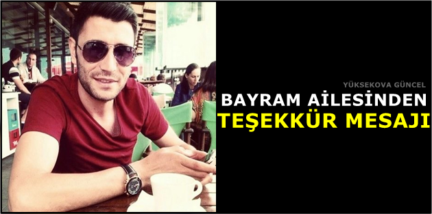 Bayram Ailesinden Teşekkür Mesajı