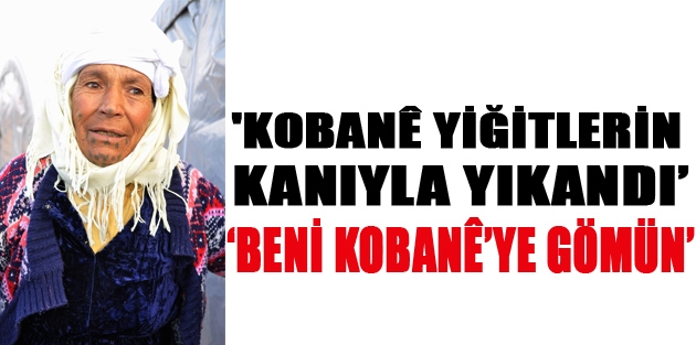 ‘Beni Kobanê’ye gömün’
