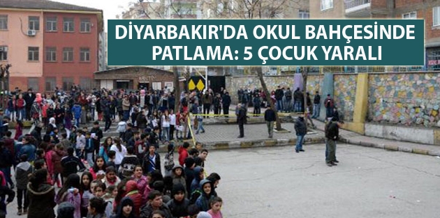 Diyarbakır'da okul bahçesine el yapımı patlayıcı: 5 çocuk yaralı