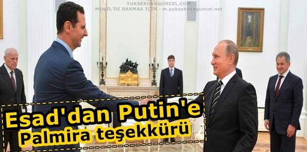 Esad'dan Putin'e Palmira teşekkürü