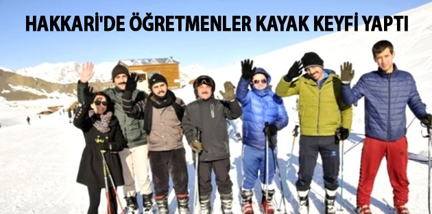 Hakkari'de Öğretmenler Kayak Keyfi Yaptı