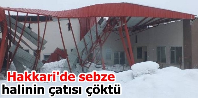 Hakkari'de sebze halinin çatısı çöktü