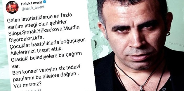 Haluk Levent'ten Yüksekova Belediyesi'ne çağrı