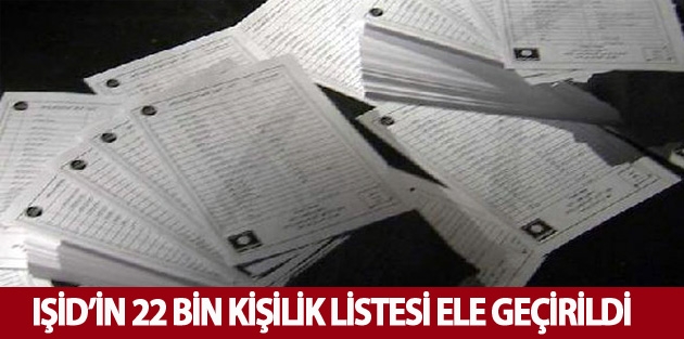 IŞİD’in 22 bin kişilik listesi ele geçirildi