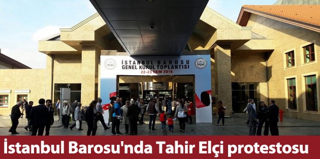 İstanbul Barosu'nda Tahir Elçi protestosu