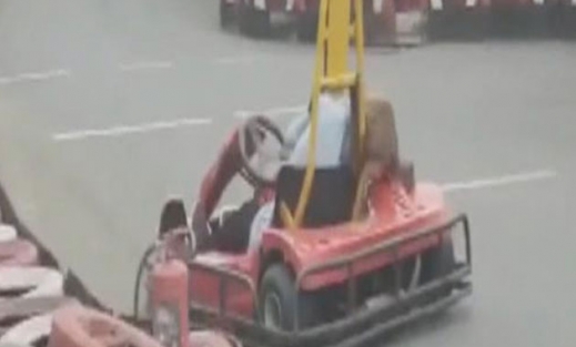 İstanbul'daki go-kart faciası kamerada