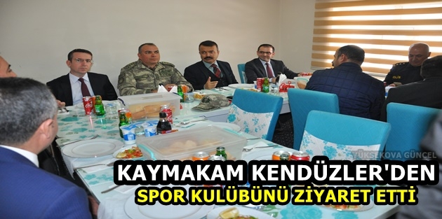 Kaymakam Kendüzler Spor Kulübünü Ziyaret Etti