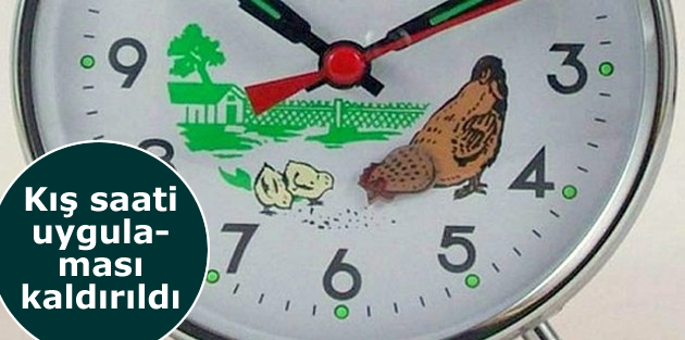 Kış saati uygulaması kaldırıldı