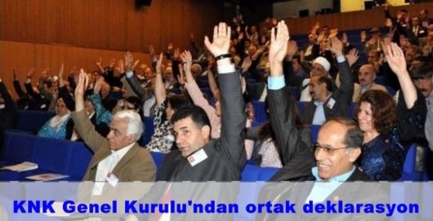 KNK Genel Kurulu bileşenlerinden ortak deklarasyon