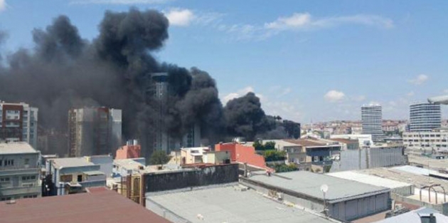 Merter'de büyük yangın