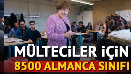 Mülteciler için 8 bin 500 Almanca sınıfı