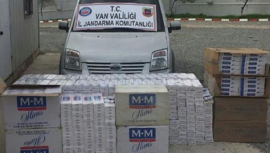 Muradiye'de 11 bin 60 paket kaçak sigara ele geçirildi