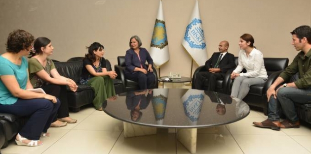 Seçim için gelen YNK heyeti Kışanak'ı ziyaret etti