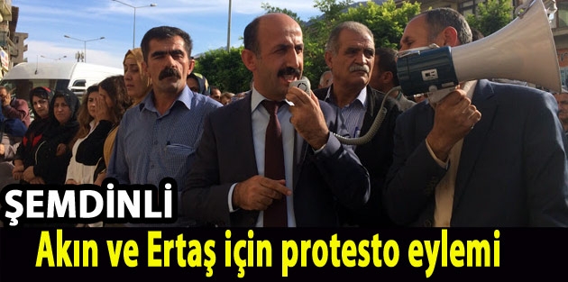 Şemdinli’de Akın ve Ertaş için protesto eylemi