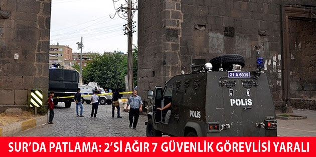 Sur’da patlama: 2’si ağır 7 güvenlik görevlisi yaralı
