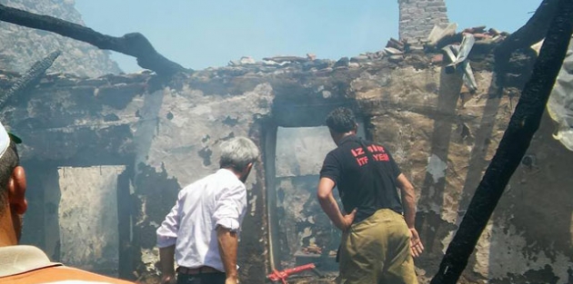 Taziyeye giden çiftin evi yandı