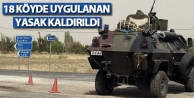 18 köyde uygulanan yasak kaldırıldı
