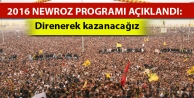 2016 Newroz programı açıklandı