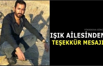 Işık Ailesinden Teşekkür Mesajı