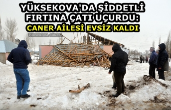 Yüksekova'da Şiddetli Fırtına Çatı uçurdu: Caner Ailesi Evsiz Kaldı