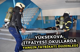Yüksekova İtfaiyesi Okullarda Yangın Tatbikatı...