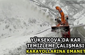 Yüksekova’da Kar Temizleme Çalışması Karayollarına...