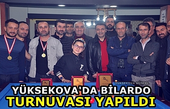 Yüksekova'da Bilardo Turnuvası yapıldı