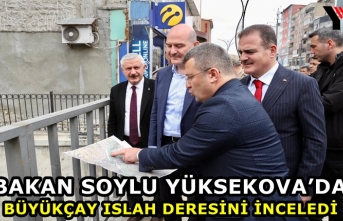 Bakan Soylu Yüksekova’da Büyükçay Islah Deresini...