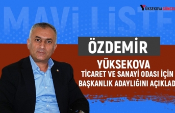 Özdemir MAVİ LİSTE Adıyla, YÜTSO Başkanlık...