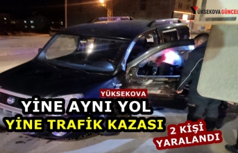 Yüksekova’da trafik kazası: 2 kişi yaralandı