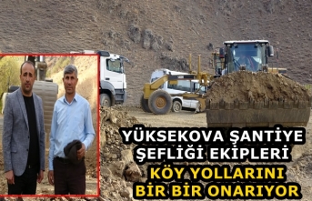 Yüksekova Şantiye Şefliği Ekipleri Köy Yollarını...