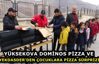 Yüksekova Dominos Pizza ve YEKDASDER'den Çocuklara Pizza Sürprizi