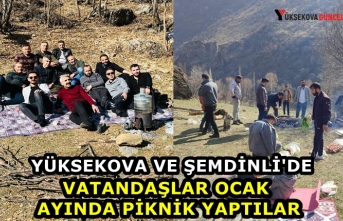 Yüksekova ve Şemdinli'de vatandaşlar Ocak Ayında Piknik yaptılar