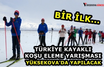 Türkiye kayaklı Koşu Eleme Yarışması Yüksekova'da...