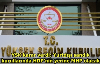 YSK karar verdi: Yurtdışı sandık kurullarında HDP’nin yerine MHP olacak