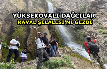 Yüksekovalı dağcılar Kaval Şelalesi'ni gezdi