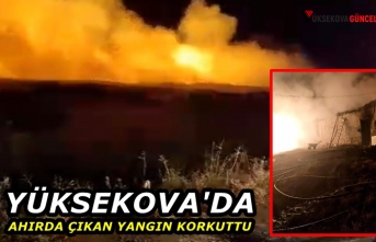 Yüksekova'da Ahırda Çıkan Yangın Korkuttu