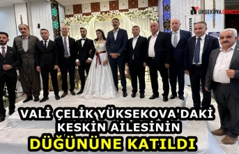 Vali Çelik Yüksekova'daki Keskin Ailesinin Düğününe Katıldı