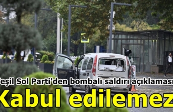 Yeşil Sol Parti'den bombalı saldırı açıklaması: Kabul edilemez