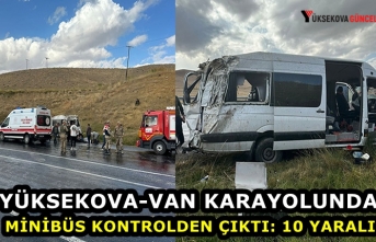 Yüksekova-Van Karayolunda Minibüs Kontrolden Çıktı: 10 Yaralı