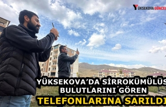 Yüksekova’da sirrokümülüs bulutlarını gören telefonlarına sarıldı