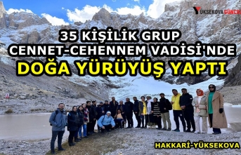 35 kişilik grup Cennet ve Cehennem Vadisi'nde doğa yürüyüş yaptı