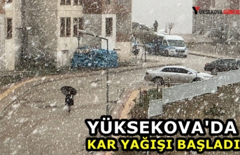 Yüksekova'da kar yağışı başladı