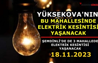 Yüksekova ve Şemdinli'de Elektrik Kesintisi...