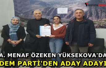 A. Menaf Özeken DEM Parti'den Yüksekova Belediye Başkan Aday Adayı